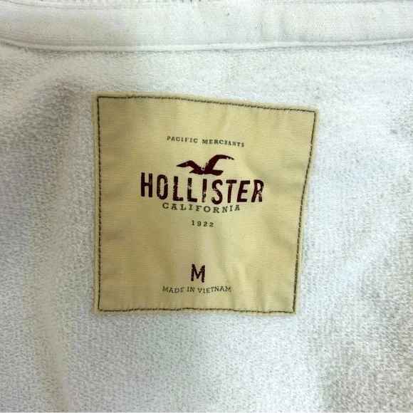 Hollister Vintage Y2K White Button Up Hoodie - Picture 4 of 5